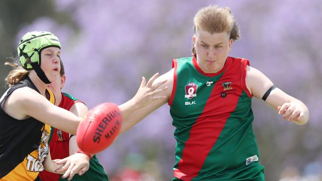 SEQ AFL junior grand final day. Sandgate vs Redcliffe U/16 Grand Final. Pic Peter Wallis