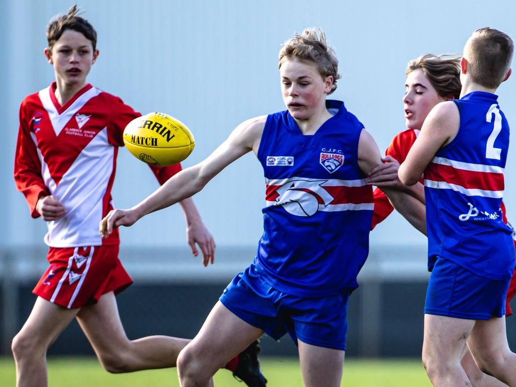 STJFA Grand Finals: Clarence vs Claremont Bulldogs Picture: Linda Higginson