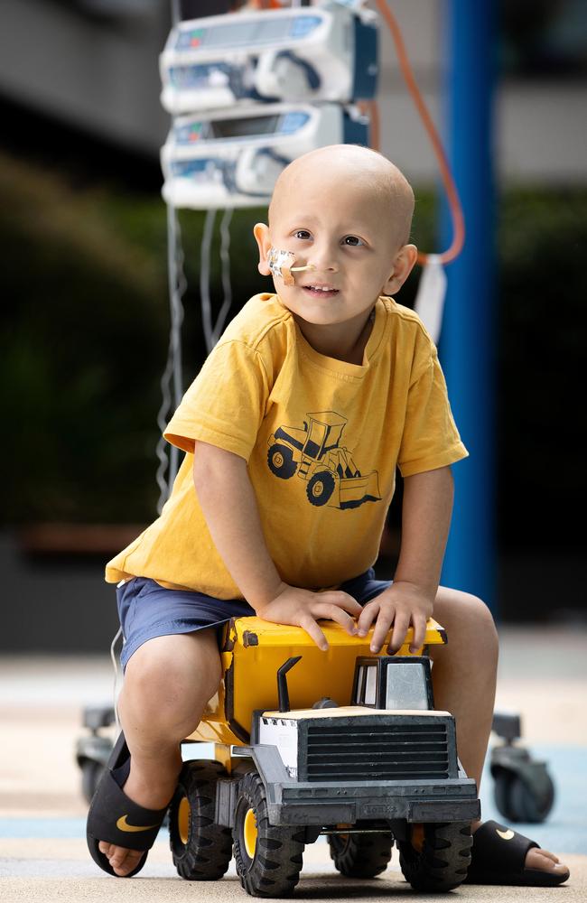 Ibrahim Kabbout has been undergoing chemotherapy at the Royal Children’s Hospital. Picture: Mark Stewart