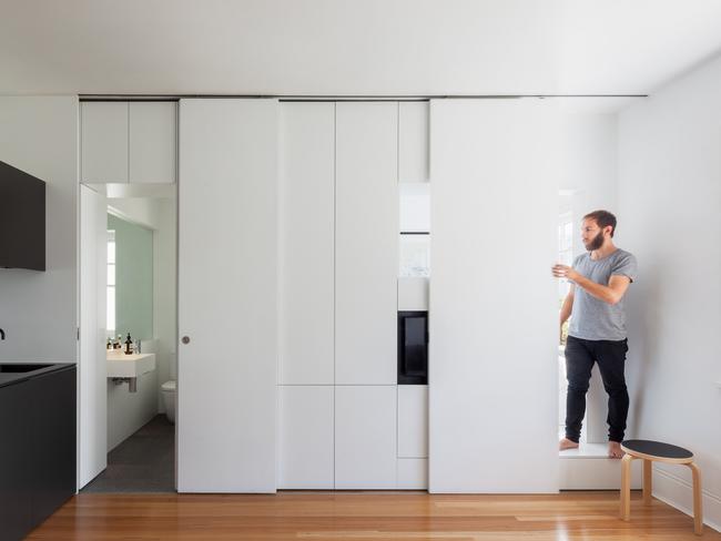 This tiny Darlinghurst unit designed by Brad Swartz is a hint of the future. Picture: Katherine Lu