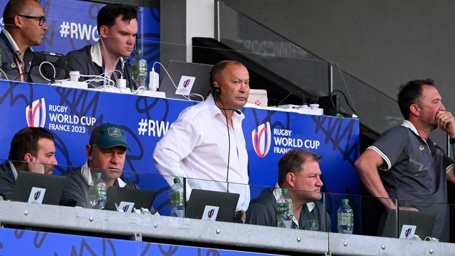 Eddie Jones looks on during the Wallabies thumping win over Portugal. Picture: Getty Images