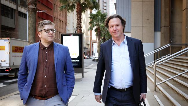 Former Fortescue (L-R) Chief Scientist Bart Kolodziejczyk and CFO Michael Masterman arriving at the Federal Court. Jane Dempster/the Australian.