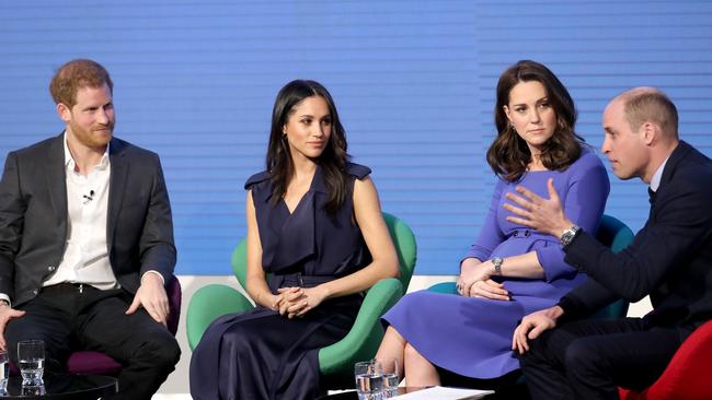 Meghan asked to borrow Kate’s lip gloss prior to this appearance. Picture: Chris Jackson/WPA Pool/Getty Images