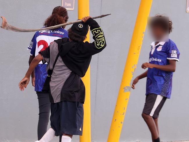 HOLD COURIER MAIL EMBARGO 25TH FEB  Group of youth in Mount Isa, youth crime in Mount Isa. Picture: Liam Kidston