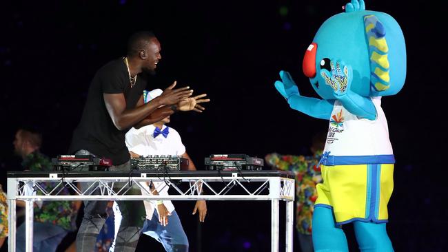 Usain Bolt performs during the Closing Ceremony. (Photo by Scott Barbour/Getty Images)