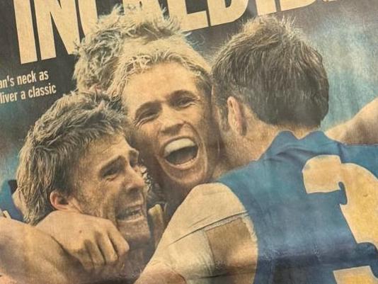 Chris Judd, in No. 3, posted a tribute on social media. Picture: Instagram