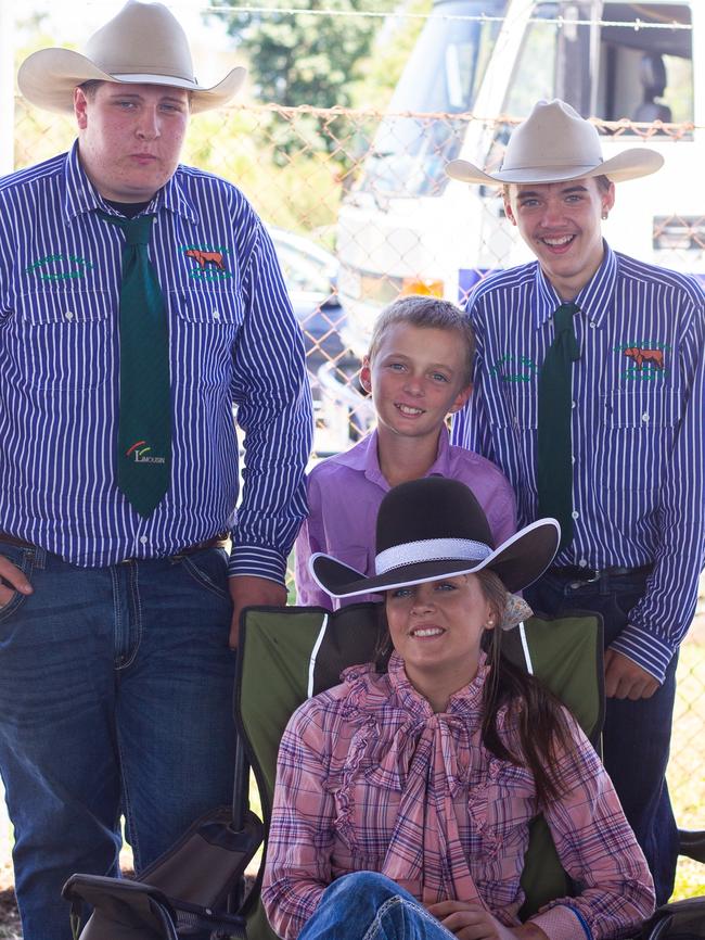 Chloe Scalan, Bailey Williams, Danny Gould and Leo Clarke showed cattle at the 2023 Murgon Show.