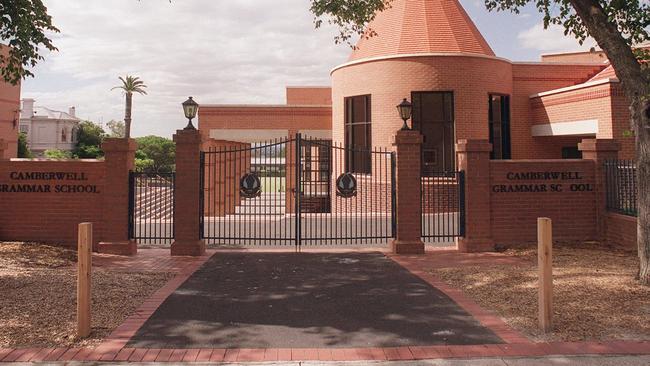 A Camberwell Grammar student has been arrested following a brutal schoolyard fight.