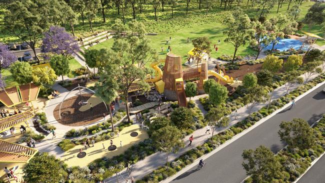 Figtree Hill's master planned community in Sydney's southwest: Artist impression