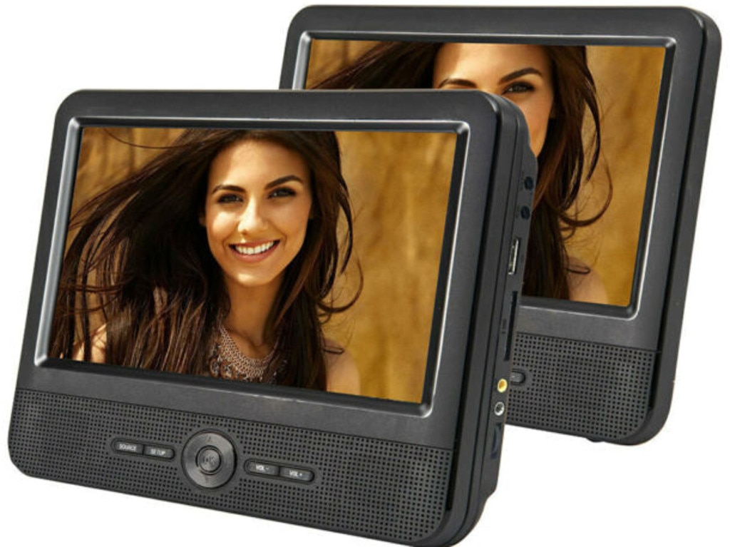 Portable 9-Inch Twin Screen Car DVD player