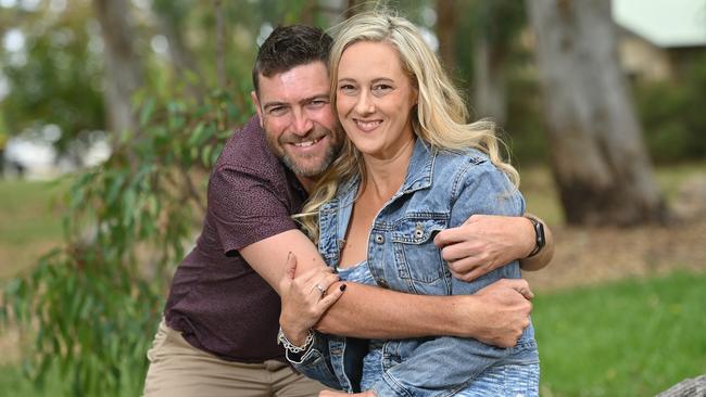 Andy Thomas and Suzi Thonder found love online and have been together for five years. Picture: Keryn Stevens