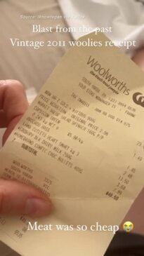 Cost of living: Old Woolworths receipt exposes inflation gap | news.com ...