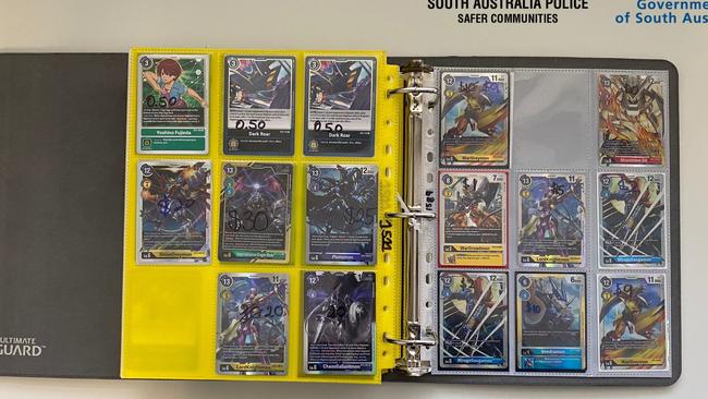 Some of the rare cards that were allegedly stolen. Picture: SA Police