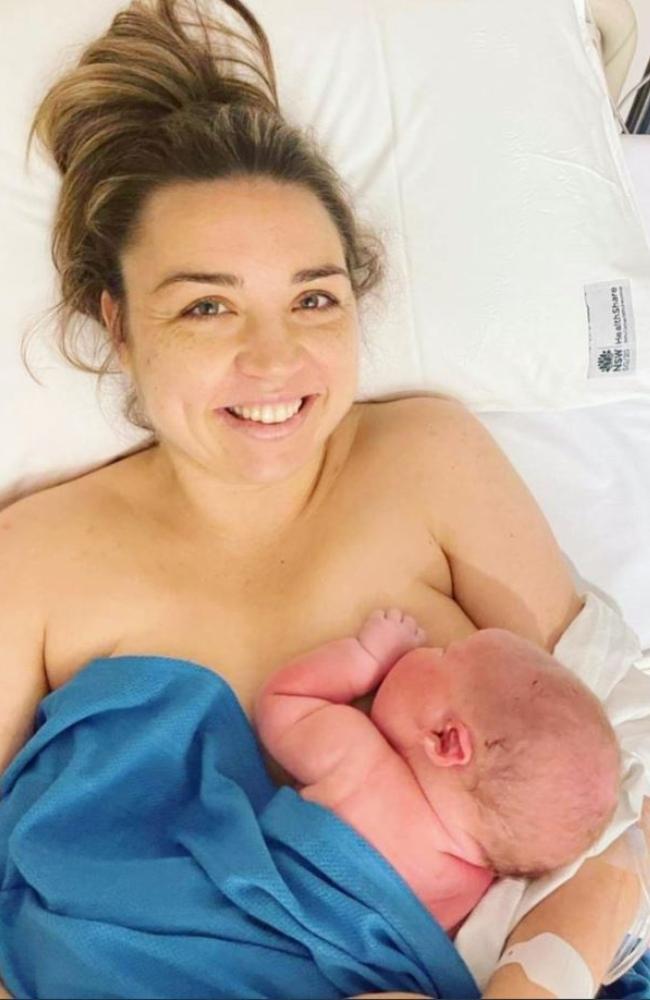 The new mum was left wondering about her baby for almost three hours after he was taken away after a caesarean. Picture: 7Life