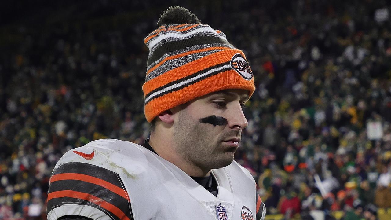 The Carolina Panthers have reportedly shut the door on signing Baker Mayfield. (Photo by Stacy Revere/Getty Images)