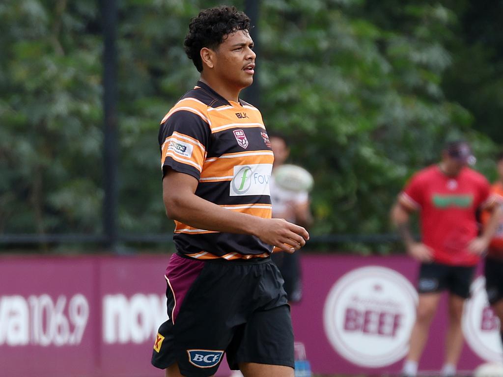 Selwyn Cobbo, Brisbane Broncos training, Red Hill. Picture: Liam Kidston