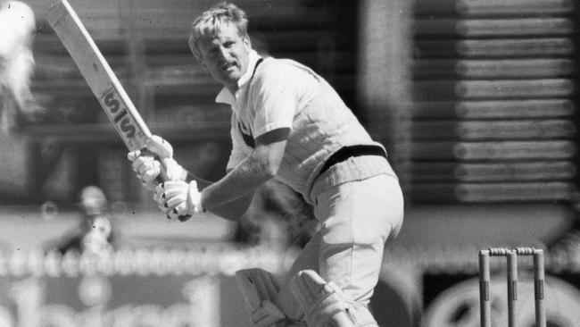 Julien Wiener on his way to a century for Victoria in 1982.