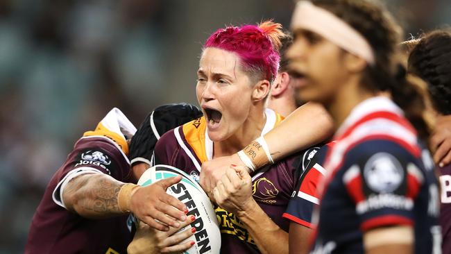 Chelsea Baker celebrates victory when the sides met in Round 2. (Photo by Mark Kolbe/Getty Images)