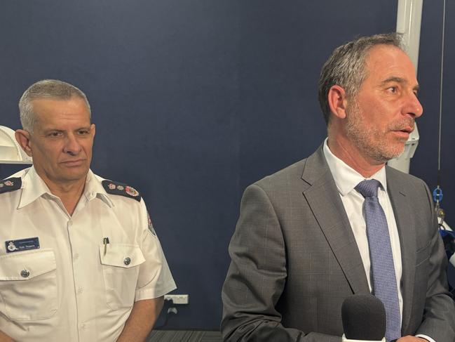 RFS Commissioner Rob Rogers and Emergency Services Miniter Jihad Dib, Dubbo, Photo: Tijana Birdjan