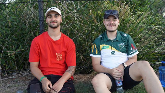 Tyler Hocking and Joshua McClelland from the Colts at the Sunshine Coast Stadium in Bokarina on Sunday, February 12, 2023. Picture: Katrina Lezaic