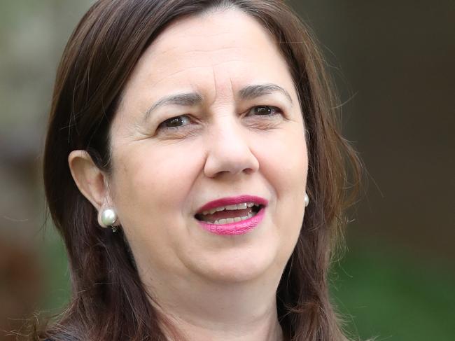 Premier Annastacia Palaszczuk, Steven Miles and Jeannette Young at Parliament.Pic Annette Dew