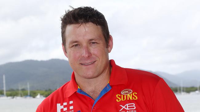 Gold Coast Suns coach Stuart Dew’s wife may soon be on Gold FM. PICTURE: Stewart Mclean