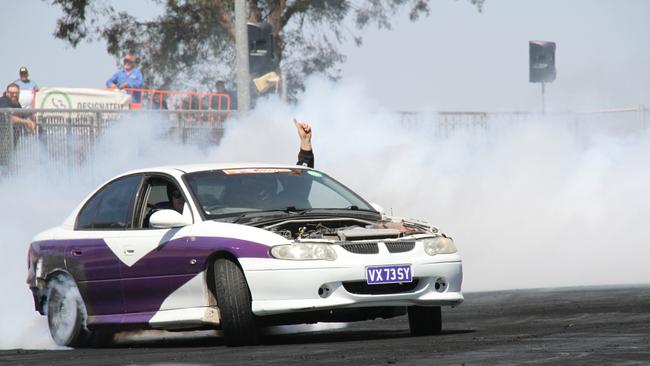 The drivers were getting the crowd involved at the 2024 Red CentreNATS. Picture: Gera Kazakov