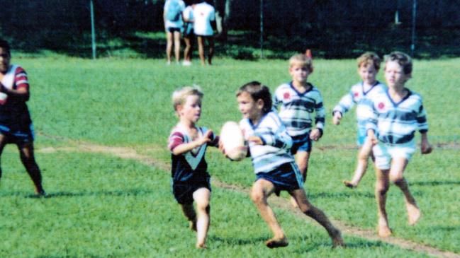 Billy Slater in early primary school playing for Innisfail Brothers.