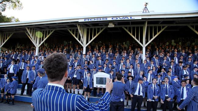 More than 10,000 people are expected at Ross Oval to view the Nudgee College v Southport School season decider. Picture: AAP/David Clark