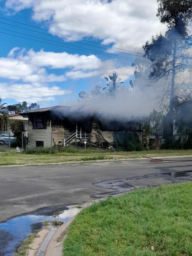 A home on South St in Roma has been engulfed in fire on the morning of November 3, 2022.