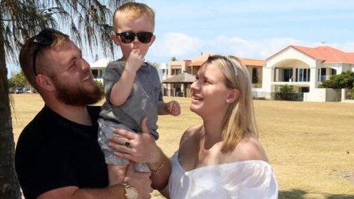 Redland Bay residents Jessica Irvine with partner Zak and their son Jaxen. Picture: Supplied