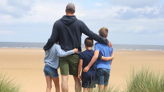 A photo posted to the offical instagram account of The Prince and Princess of Wales, of Prince William and children Luis, Charlotte and George, for Fathers Day. Credit: The Princess of Wales