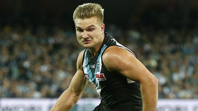 Port Adelaide midfielder Ollie Wines is also weighing up his future. Picture: Sarah Reed