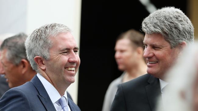 Senator Anthony Chisholm and Minister Stirling Hinchliffe. Photographer: Liam Kidston.