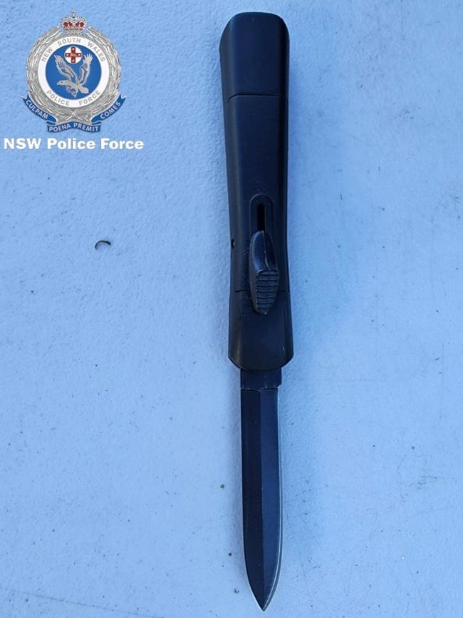 And the flick knife. Picture: NSW Police