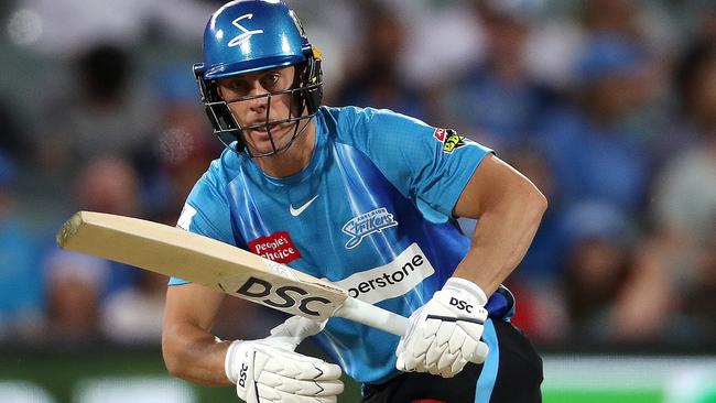 Chris Lynn says he is happy with how he is striking the ball in BBL12. Picture: Sarah Reed/Getty Images