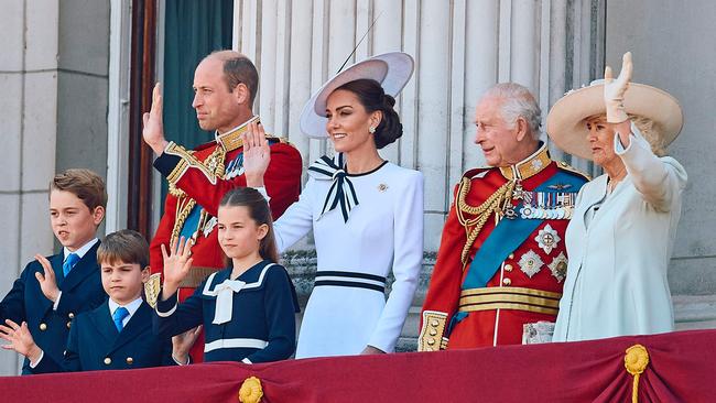 The King and Princess of Wales appeared together for his birthday parade, Trooping the Colour. Picture: AFP