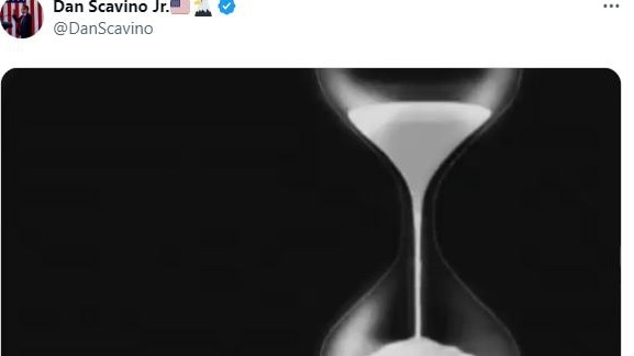 Senior Adviser Dan Scavino’s post of an hourglass was viewed as a reference to Kevin Rudd running out of time as Australia’s Ambassador to the US.