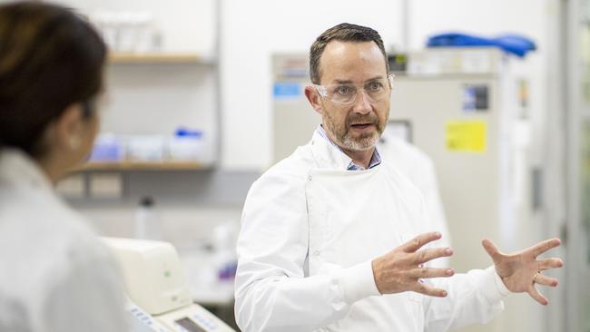 Professor Trent Munro in the University of Queensland lab. Picture: University of Queensland
