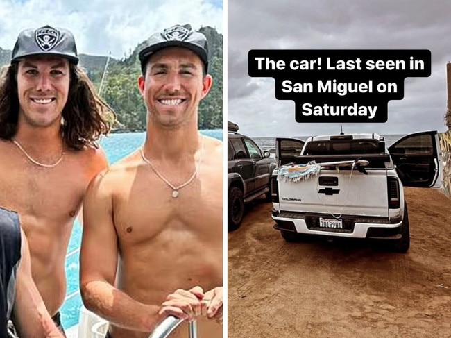 Jake and Callum Robinson were on a surfing trip when they vanished. Picture: Instagram