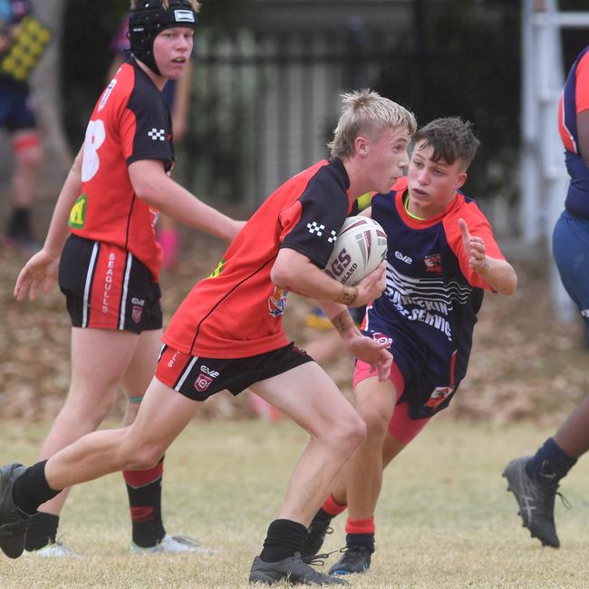 Michael Morgan Cup U15 2023 at Kern Brothers Drive rugby grounds. Burdekin against Bowen Seagulls. Seagulls Matthew Belyea. Picture: Evan Morgan