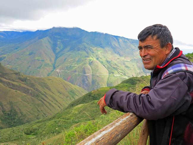 Guide Rigoberto suspects human sacrifices may have been performed at Kuelap. Picture: Jo Stewart