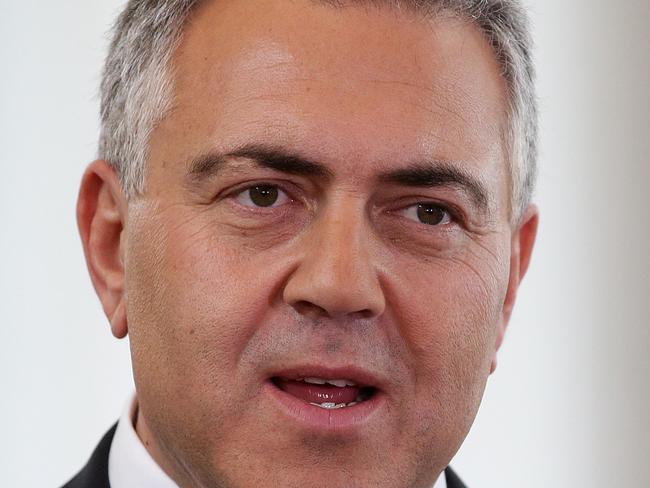 Treasurer Joe Hockey doorstop after he addressed the Liberal National Party federal budget lunch, Plaza Ballroom, Brisbane Convention and Exhibition Centre, South Brisbane. Photographer: Liam Kidston.