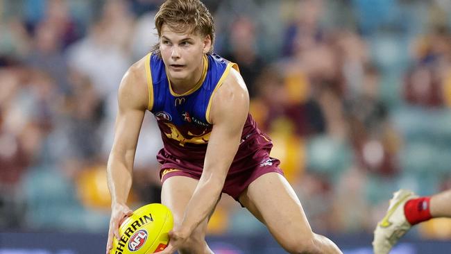 Will Ashcroft was superb in the midfield for the Lions at the Gabba. Picture: Russell Freeman/AFL Photos via Getty Images