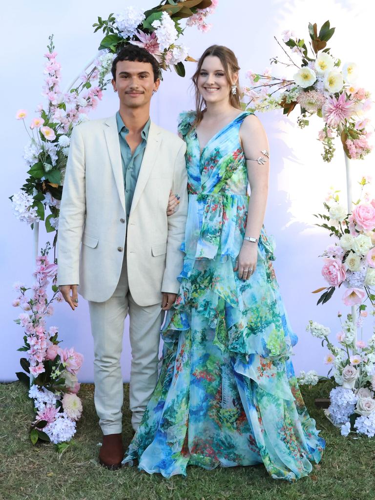 Elise with formal partner at the 2024 St Ursula's College formal.