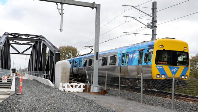 Commuters in Melbourne’s west will not see tracks expanded on the network in their area after the proposal was squashed. Picture: Andrew Henshaw