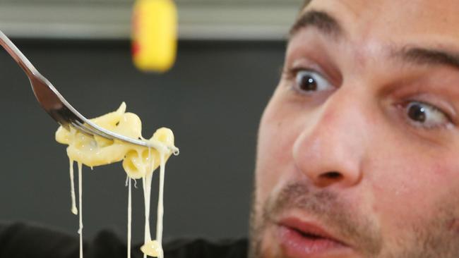 Goodbye diet, hello flavour, pasta baked in brie is a thing now! Picture: Glenn Hampson.