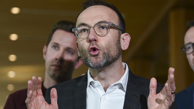 Greens Leader Adam Bandt says renters have been left behind in Labor’s third budget. Picture: NCA NewsWire / Martin Ollman