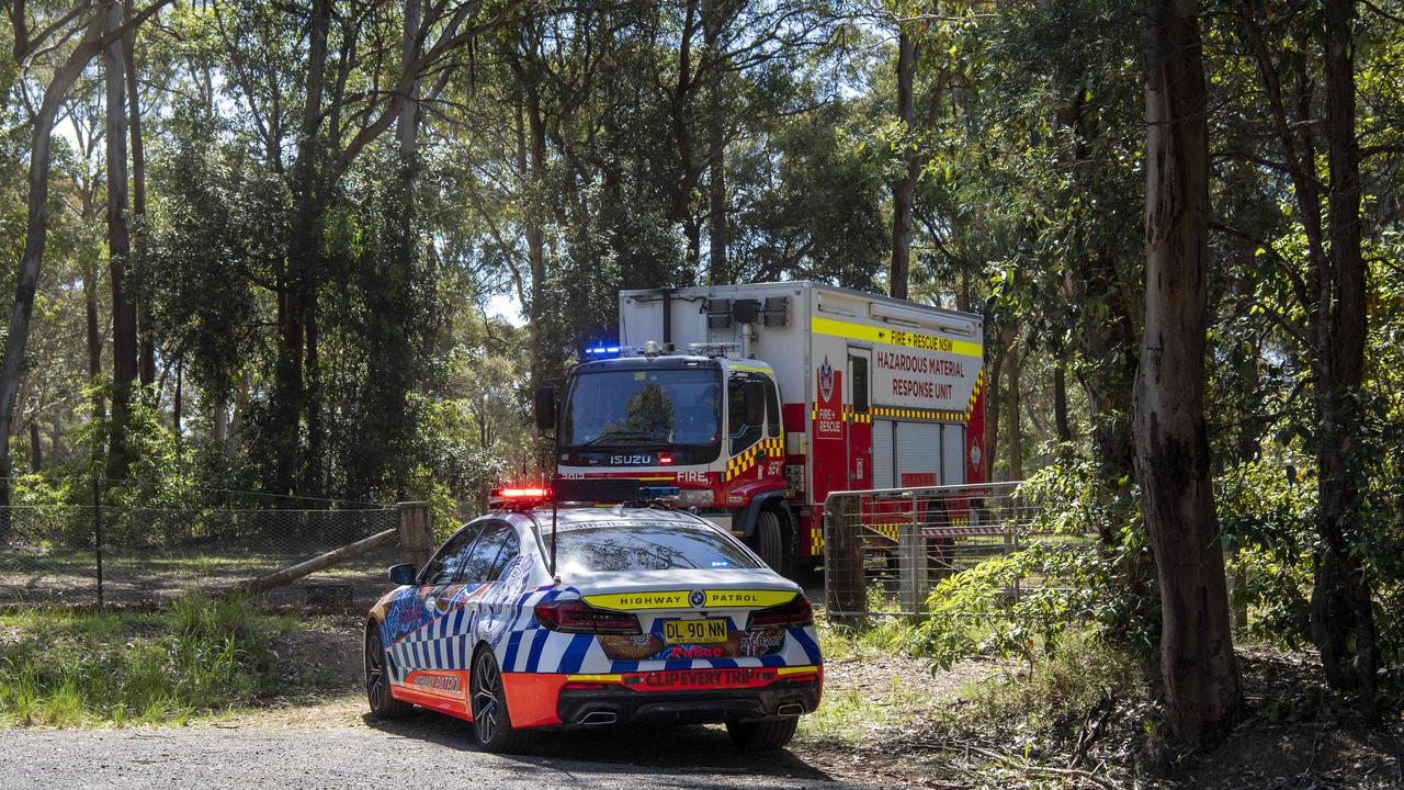 Emergency services remain on the scene. Picture: NewsWire / Simon Bullard.