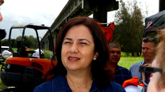 Premier Annastacia Palaszczuk on the Gold Coast line - it’s all systems go. Picture: David Clark.